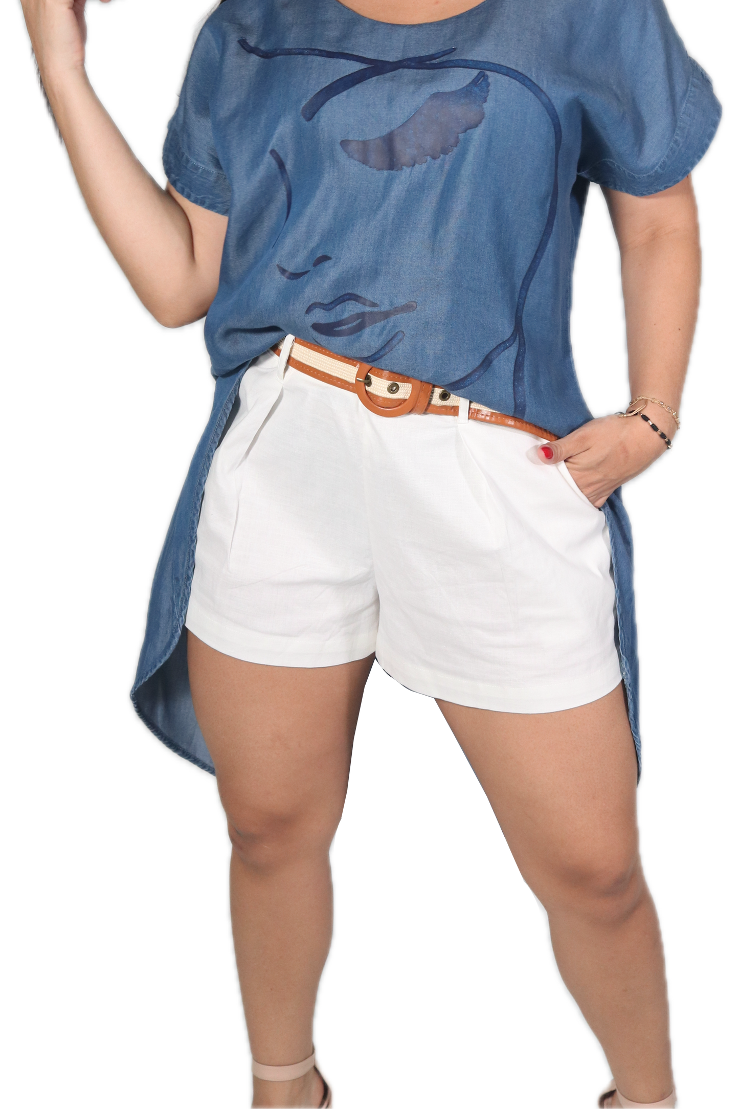 Linen Belt Shorts