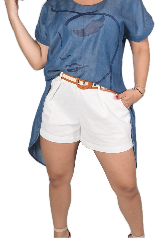 Linen Belt Shorts