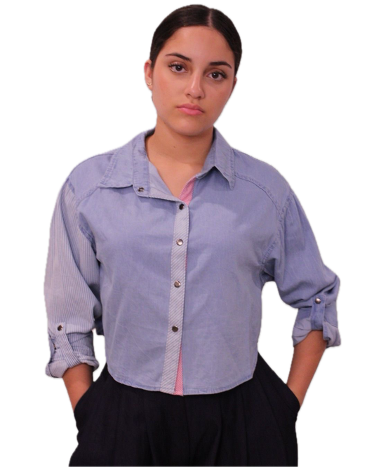 Poison Long- Sleeved Denim Top