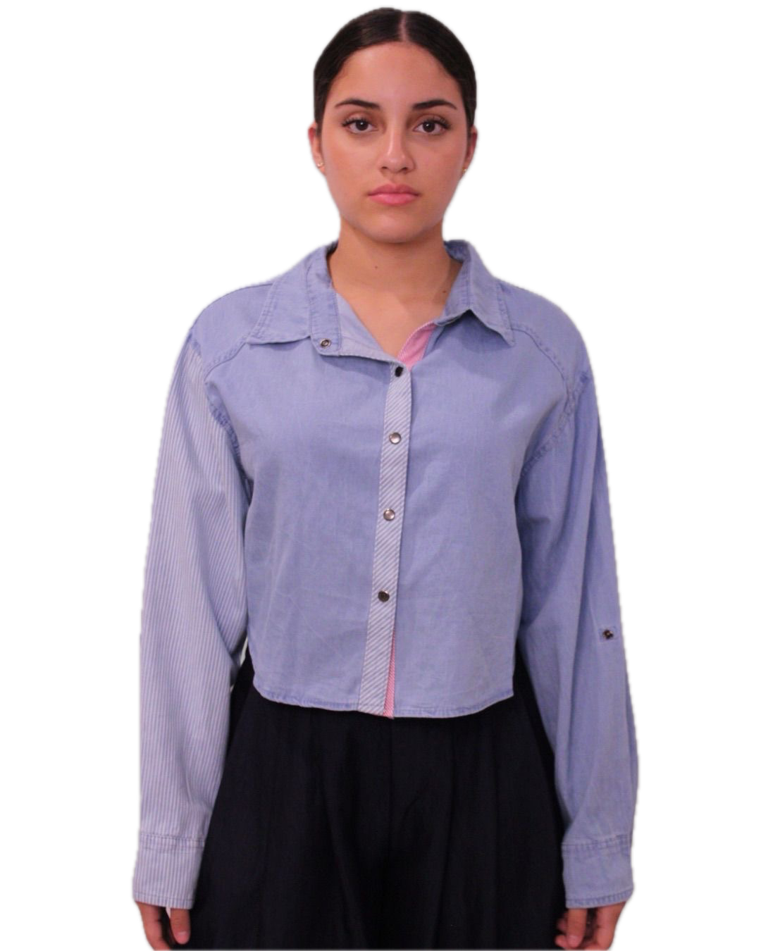 Poison Long- Sleeved Denim Top
