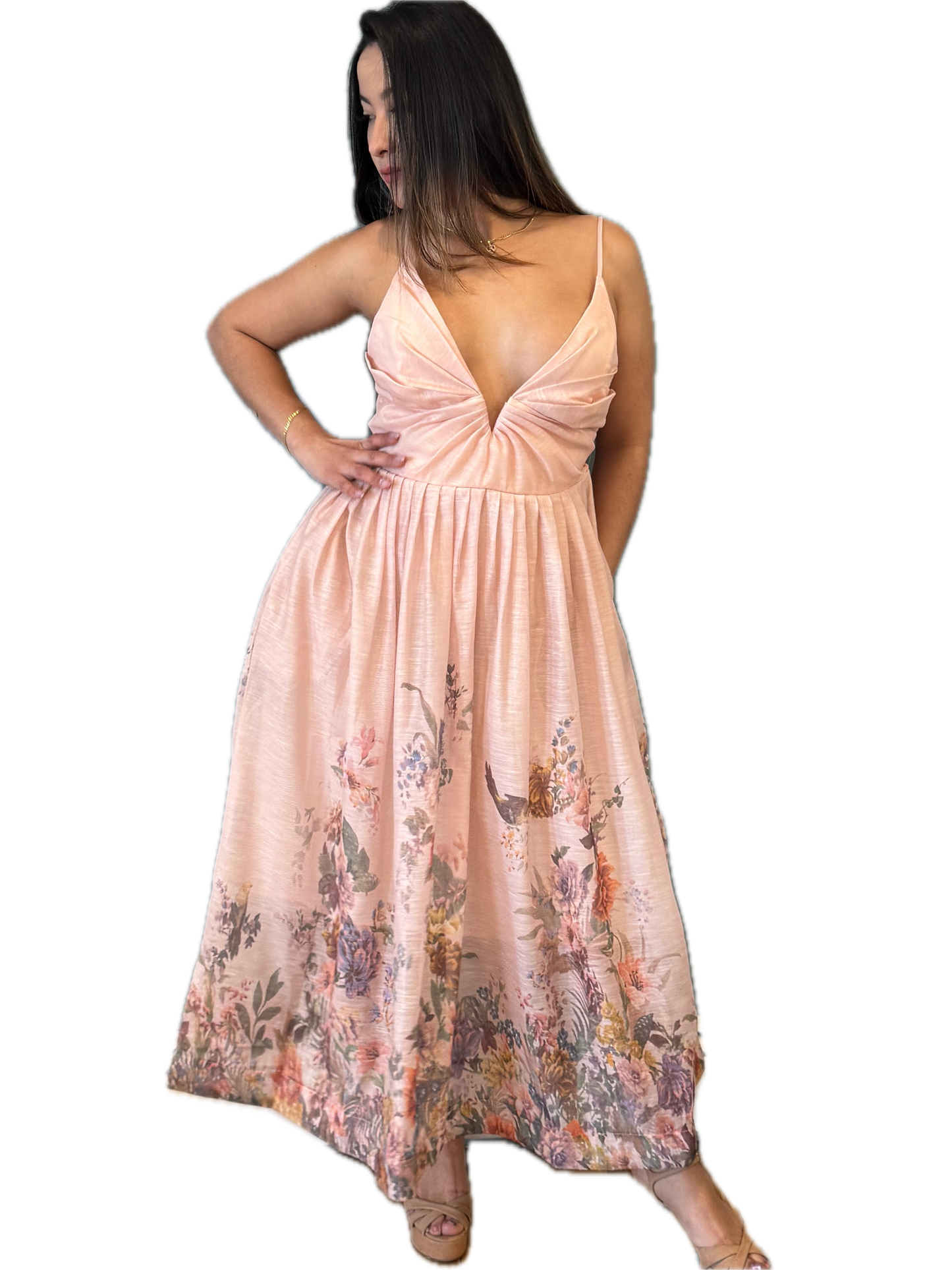 Romantic Peach Dress