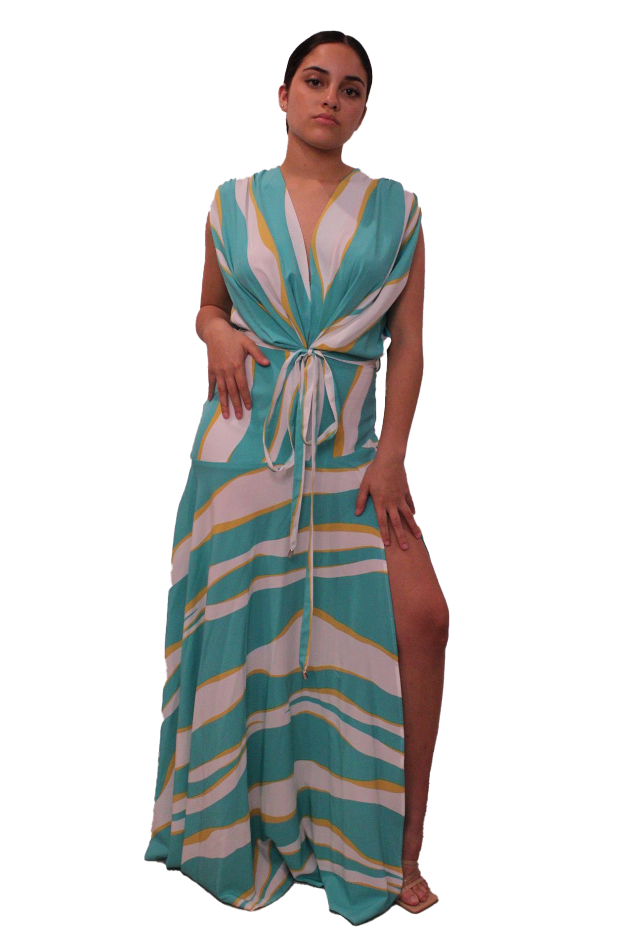 Xel Maxi Aqua Dress