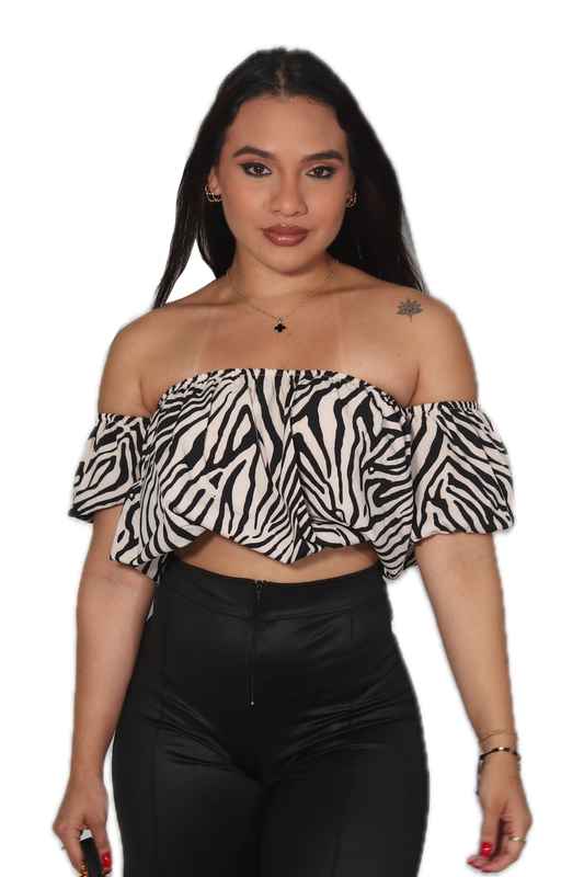 Zebra Crop Top