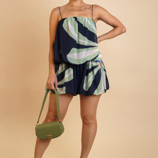 Dany  leave stretch romper