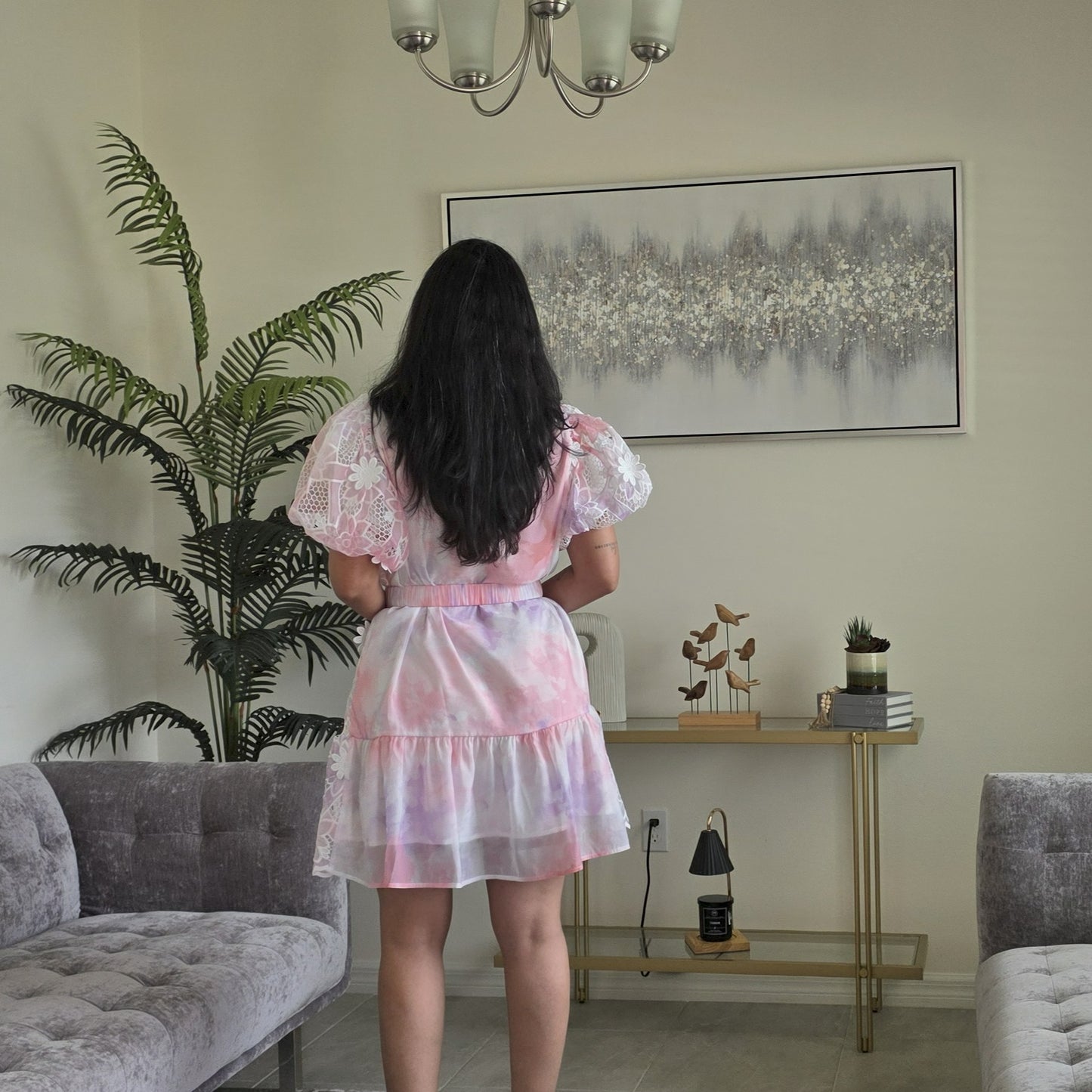 Ivony pink  short dress