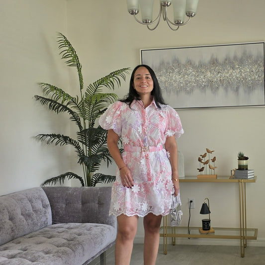 Ivony pink  short dress