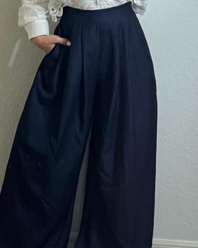 Navy Blue Palazzo Pants