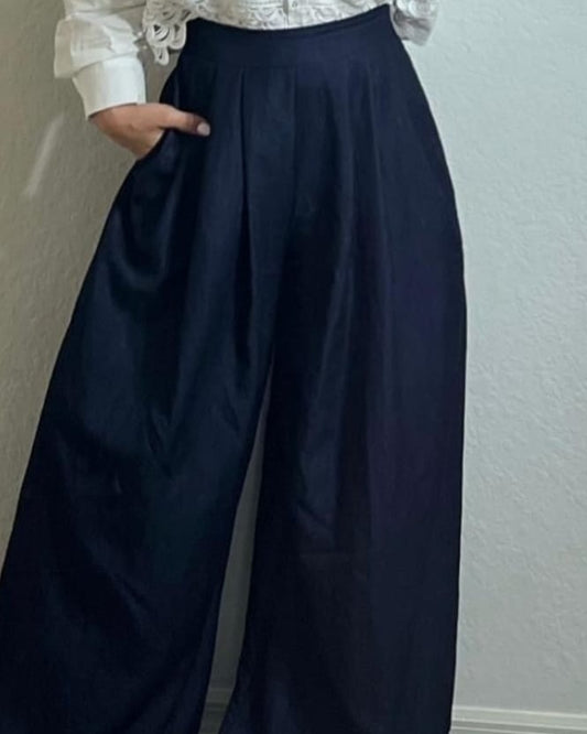 Navy Blue Palazzo Pants