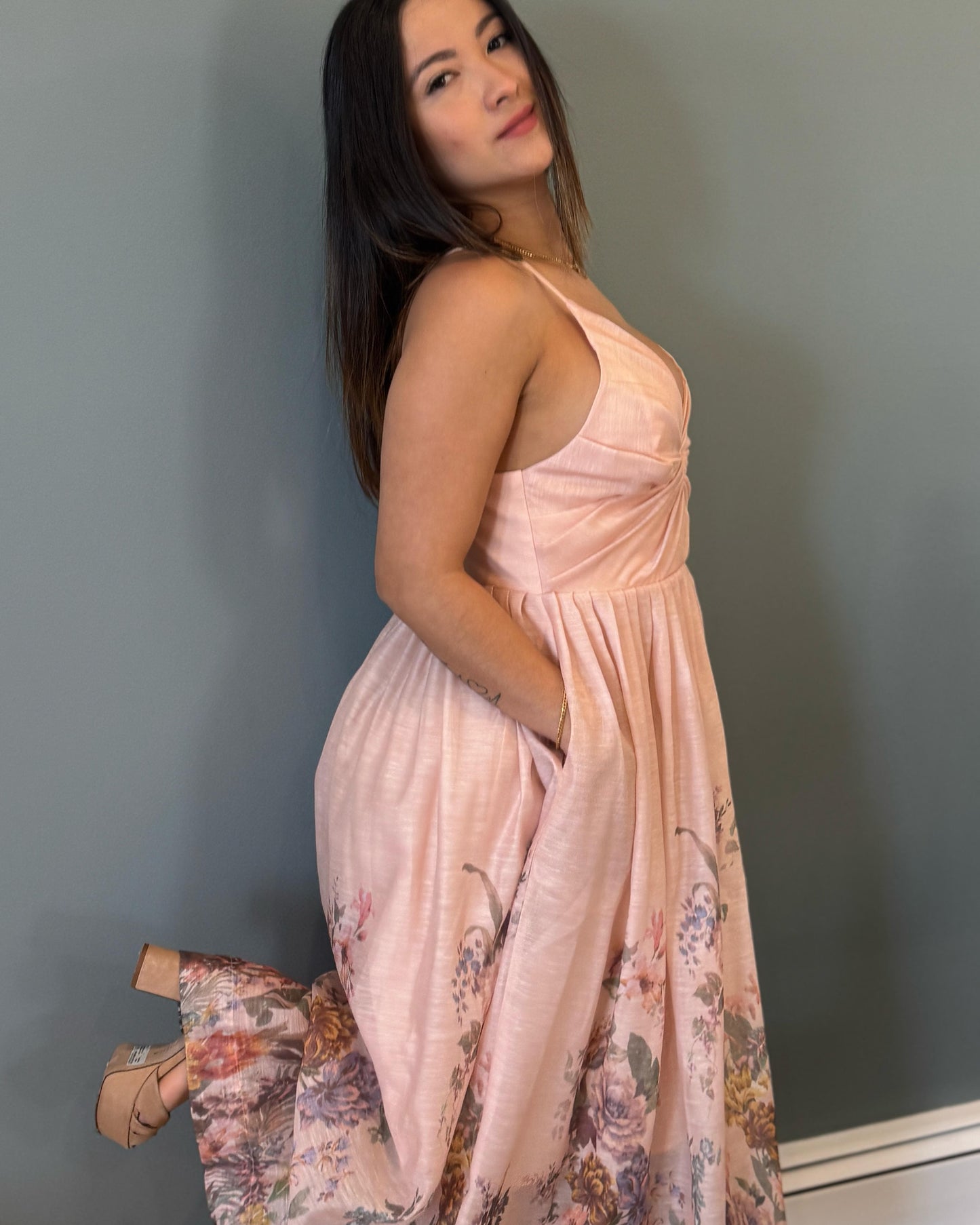 Romantic Peach Dress