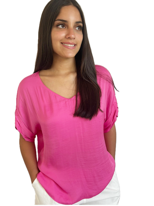 Pink Silk Top