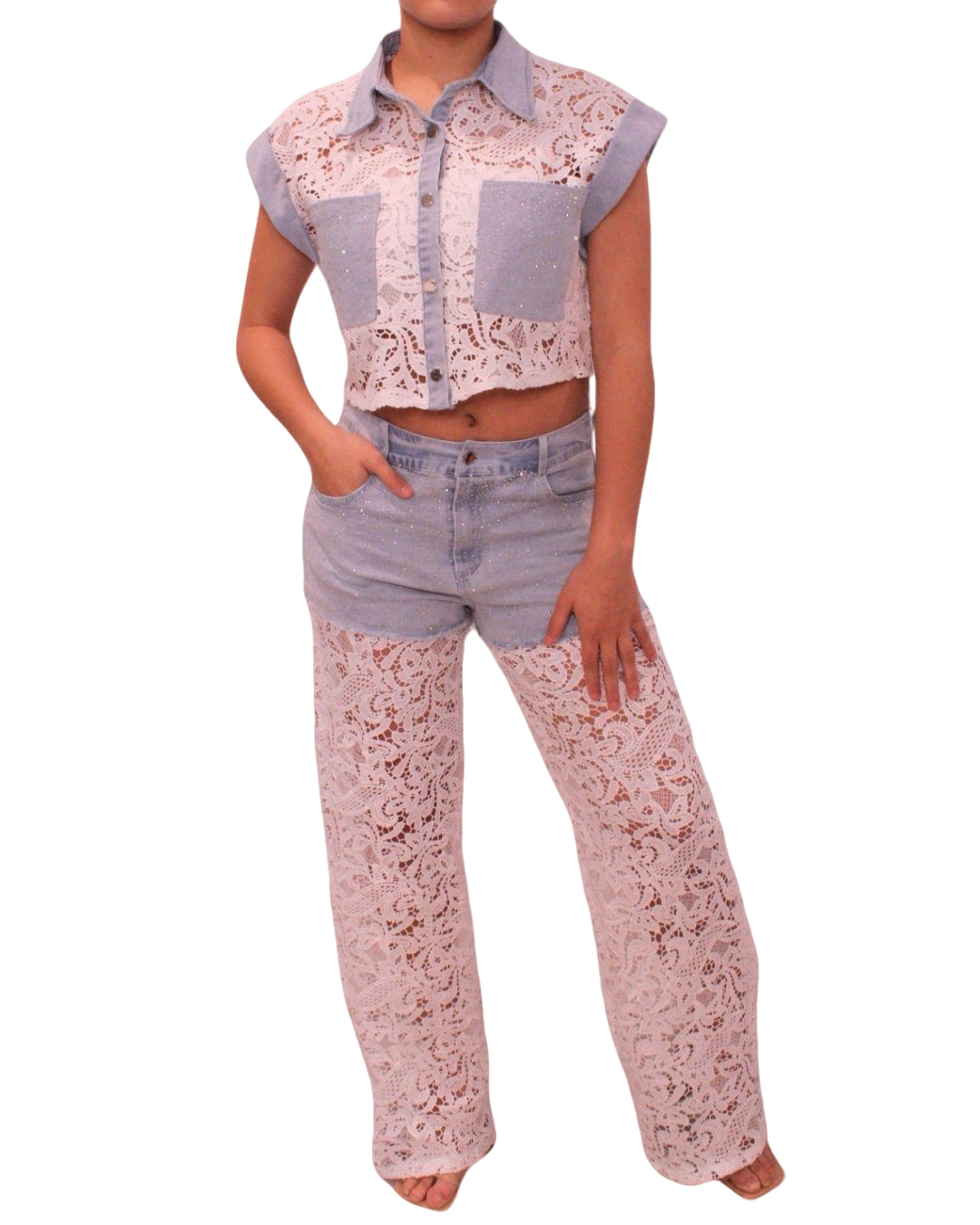 Tena Lace-Jean Set